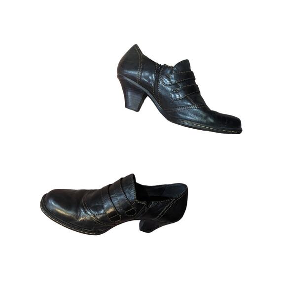 BORN BLACK LEATHER ZIP UP BOOTIES Size 11 - Picture 9 of 9